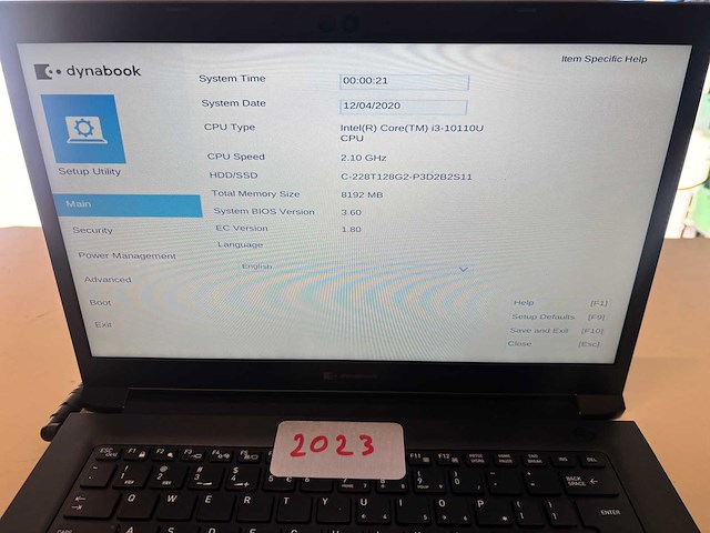 Dynabook intel(r) core(tm) i3-10110u cpu 2.10ghz - afbeelding 2 van  4
