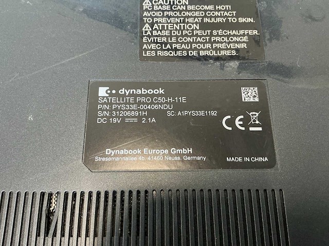 Dynabook satellite pro c50-h-11e laptop - afbeelding 7 van  7