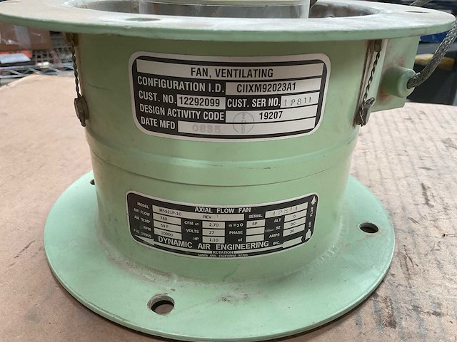 Dynamic air engineering m5921p-1c axial flow fan - afbeelding 4 van  6