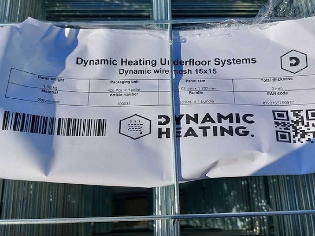 Dynamic heating underfloor systems gegalvaniseerde draadmat 15x15 vloerverwarmings netten (400x) - afbeelding 6 van  6