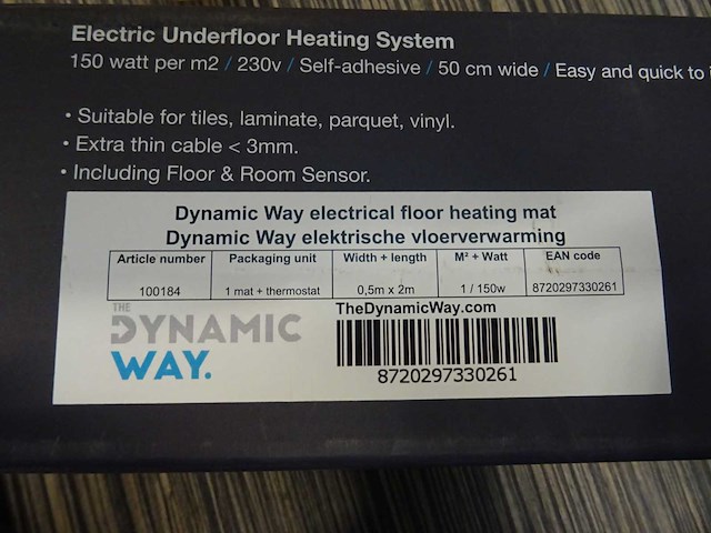 Dynamic way - elektrische vloerverwarming met thermostaat - afbeelding 2 van  2