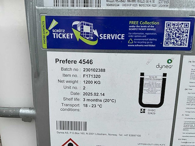 Dynea prefere 4546/5022 ibc melamine-ureumlijm met verharder (2x) - afbeelding 5 van  6
