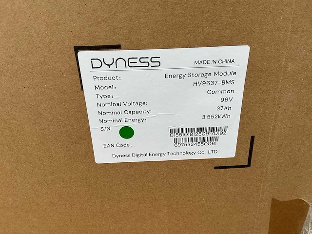 Dyness hv9637-bms thuis-batterij | 3,5kwh (5x) - afbeelding 2 van  11
