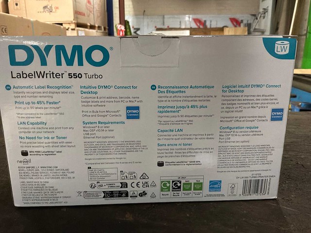 Dyno laberwriter 550 turbo labelprinter - afbeelding 3 van  3