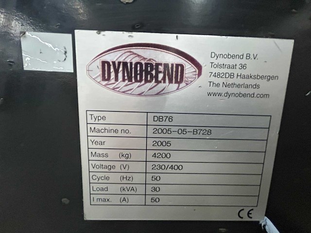 Dynobend - 2005 - db76 - doornbuigmachine - afbeelding 26 van  26