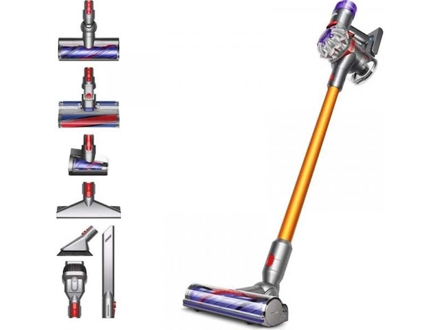 Dyson v8 special edition steelstofzuiger zilver/geel - afbeelding 1 van  5