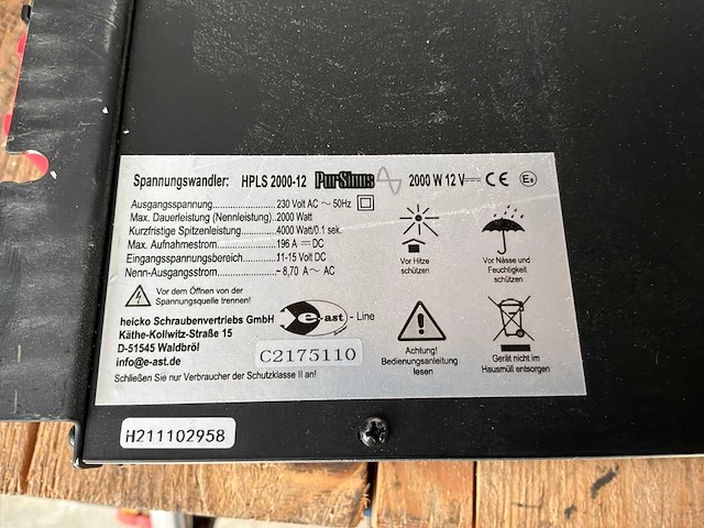 E-ast hpls-2000-12 omvormer (4x) - afbeelding 7 van  7