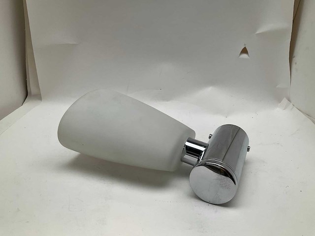 E. müller wandlampen opaline glas chroom (2x) - afbeelding 6 van  7