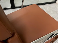 Eames ea219 softpad bureaustoel in cognac leer, cognac / chroom - afbeelding 5 van  9