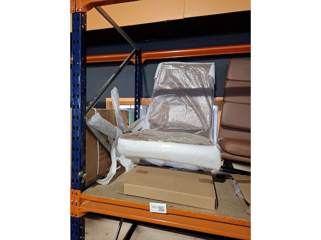 Eames ea219 softpad bureaustoel in cognac leer replica, cognac / chroom - afbeelding 9 van  9