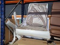 Eames ea219 softpad bureaustoel in cognac leer replica, cognac / chroom - afbeelding 9 van  9