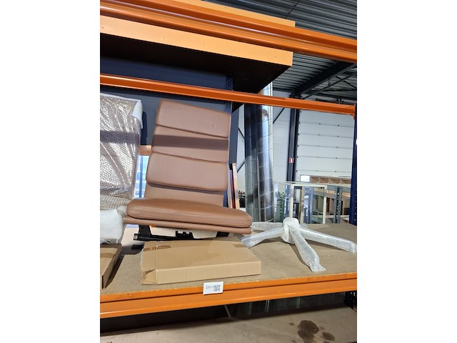 Eames ea219 softpad bureaustoel in cognac leer replica, cognac / chroom - afbeelding 9 van  9