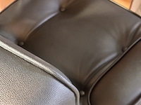 Eames es104 bureaustoel in zwart leer, zwart / chroom - afbeelding 5 van  9