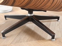 Eames lounge chair met ottoman in palissander en echt zwart leer replica, palissander / zwart - afbeelding 10 van  11