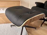 Eames lounge chair met ottoman in palissander en echt zwart leer replica, palissander / zwart - afbeelding 11 van  11