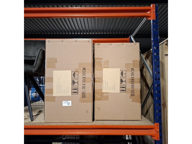 Eames lounge chair xl met ottoman in eiken en echt wit leer replica, eiken / wit - afbeelding 6 van  6