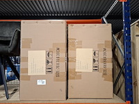 Eames lounge chair xl met ottoman in eiken en echt wit leer replica, eiken / wit - afbeelding 6 van  6