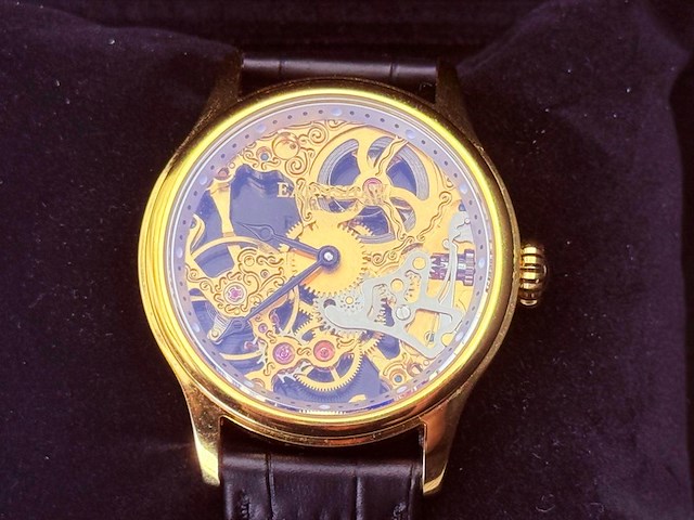 Earnshaw 8049 bauer skeleton mechanisch herenhorloge - afbeelding 6 van  13