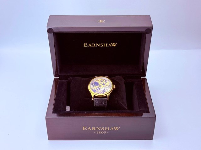 Earnshaw 8049 bauer skeleton mechanisch herenhorloge - afbeelding 7 van  13