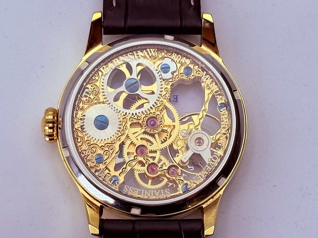 Earnshaw 8049 bauer skeleton mechanisch herenhorloge - afbeelding 10 van  13