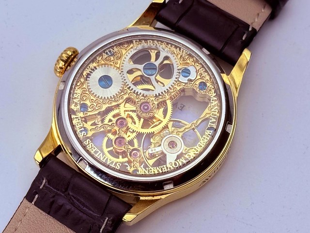 Earnshaw 8049 bauer skeleton mechanisch herenhorloge - afbeelding 11 van  13