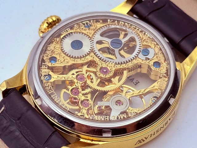 Earnshaw 8049 bauer skeleton mechanisch herenhorloge - afbeelding 12 van  13