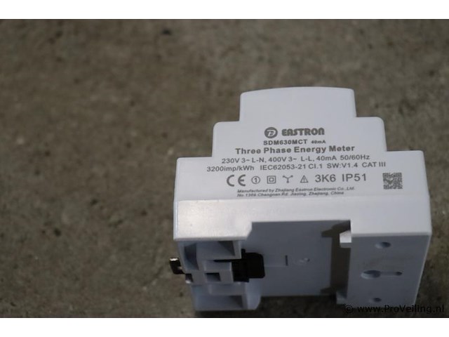 Eastron ct-type driefasen energiemeter sdm630mct - afbeelding 3 van  3