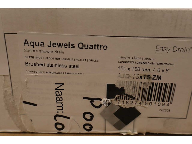 Easy drain - aqua jewels quattro - - doucheput - afbeelding 7 van  7