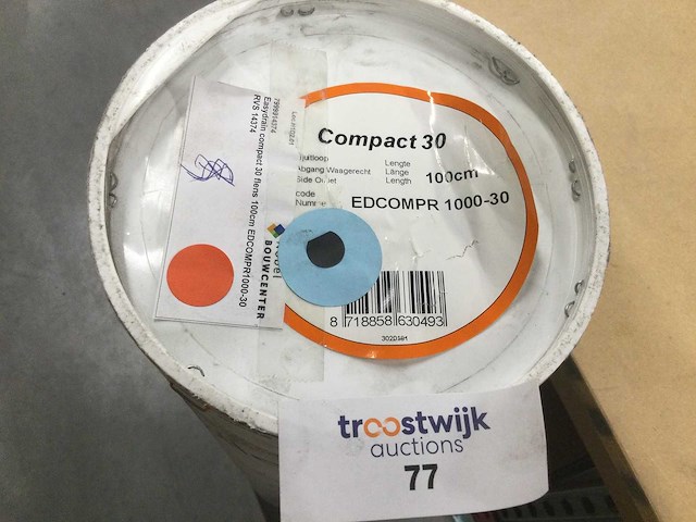 Easy drain - compact 30 - douchegoot - flens drain met rvs rooster 100 cm - afbeelding 5 van  5