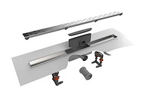 Easy drain - easy drain compact 50 ff - - douchegoot 80cm met flens en zijuitloop 50 mm - afbeelding 2 van  4