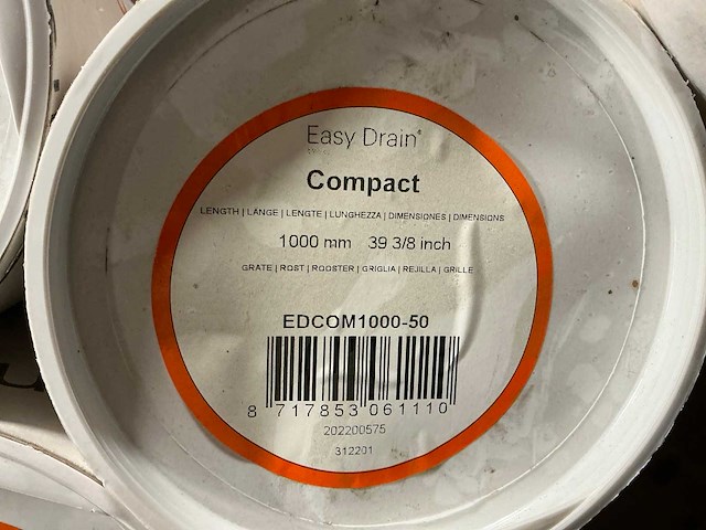 Easy drain compact 6x100cm rvs afvoergoot (5x) - afbeelding 3 van  3