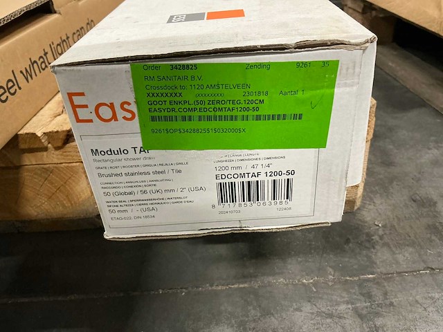 Easy drain compact taf 50 douchegoot 120cm - afbeelding 4 van  4