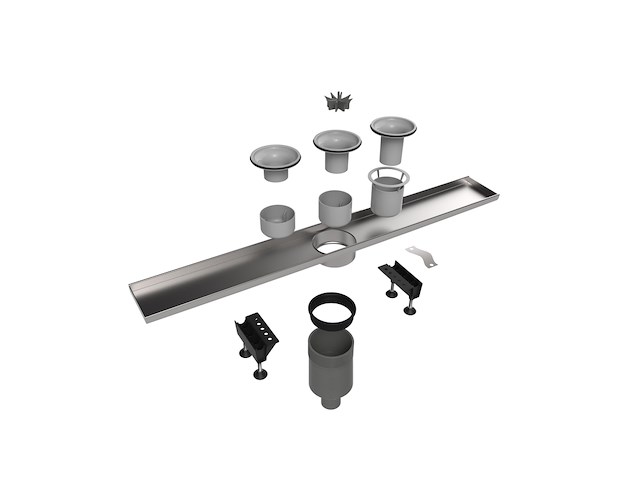 Easy drain multi inbouwdeel zonder rooster met onderuitlaat met waterslot 800 mm - afbeelding 1 van  3