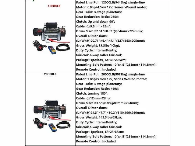 Easy-going - 20000 lb / 9 ton bumperlier - 12 volt - kabellier - afbeelding 17 van  24