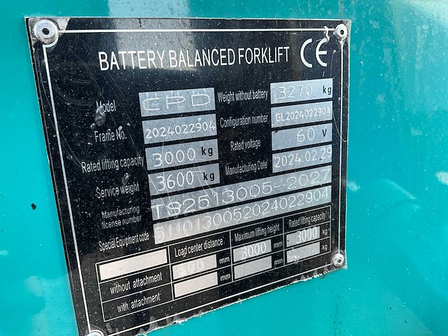 Easy-going - 3 ton - cpd-30 - vorkheftruck - 2024 - afbeelding 10 van  39