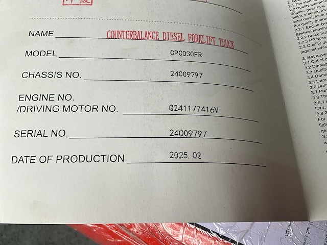 Easy-going - 3 ton - diesel - triple - vorkheftruck - 2025 - afbeelding 27 van  51