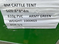 Easy-going - (8x8x4 meter) - army green - dierenverblijf / shelter 8 meter - 2025 - afbeelding 2 van  9