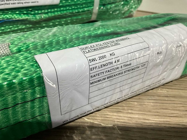 Easy-going - duplex - 2 ton - 4 meter - hijsbanden (2x) - afbeelding 1 van  1