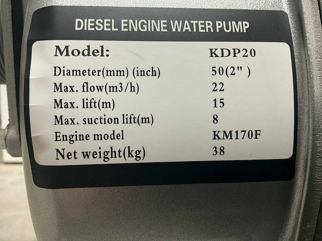 Easy-going - kdp-20 - diesel waterpomp - 2025 - afbeelding 16 van  16