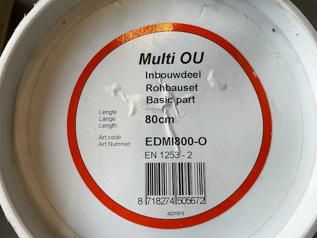 Easydrain multi inbouwdeel met onderuitloop 80 cm - afbeelding 2 van  2