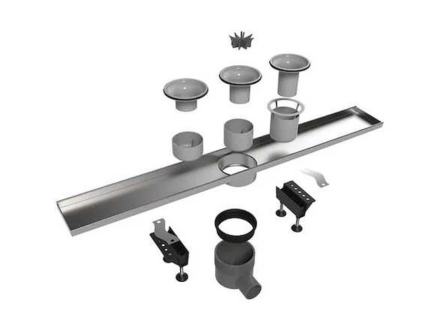 Easydrain multi tegeldrain douchegoot met zijuitloop 50 mm 60 cm (tegelrooster) - afbeelding 2 van  3