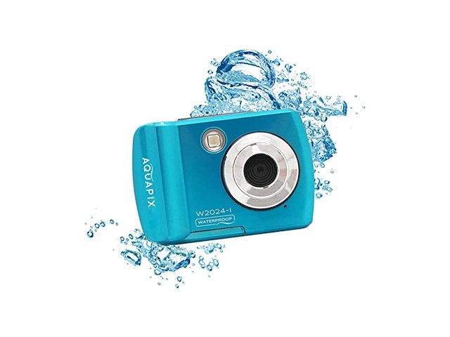 Easypix w2024-iwaterdichte camera 14mp double screen blauw - afbeelding 1 van  5