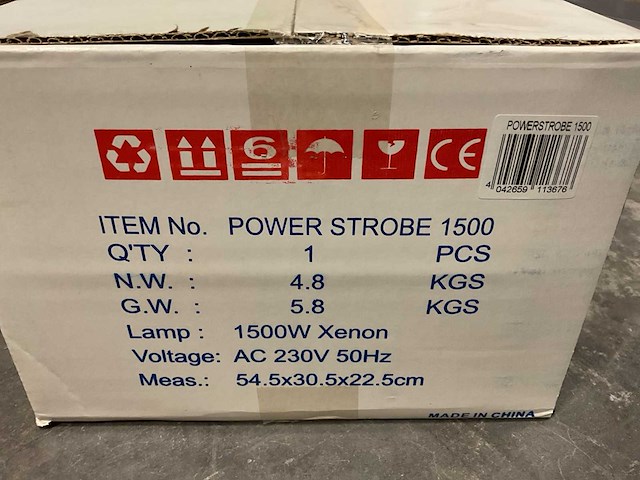 Easytec power strobe 1500 stroboscoop - afbeelding 1 van  1