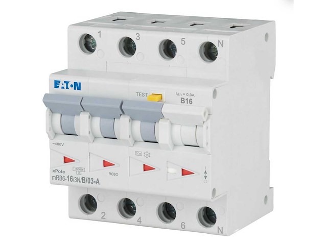 Eaton - moeller series xpole - mrb6-16/3n/b/03-a - aardlekschakelaar met overstroombeveiliging (7x) - afbeelding 4 van  4