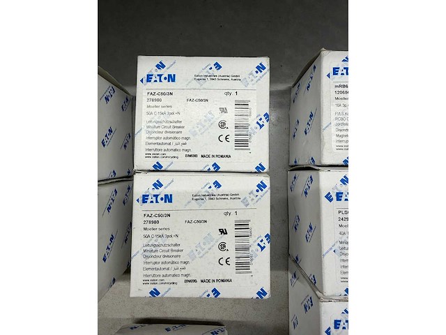 Eaton - mrb6-16/3n/b/01-a 120654, faz-c50/3n 278980, pls6-b40/3n-nw 242996, mrb6-16/3n/b/03-a 120656, mrb6-10/3n/c/003-a 120658 - aardlekautomaat, installatieautomaat (8x) - afbeelding 4 van  6