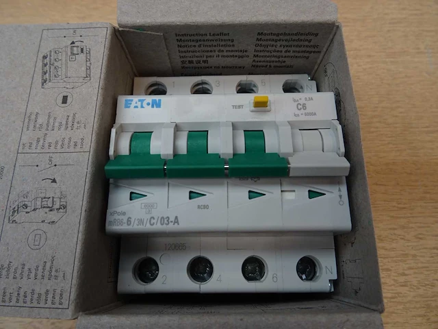 Eaton - mrb6-6/3n/c/03-a - aardlekautomaat (10x) - afbeelding 1 van  2