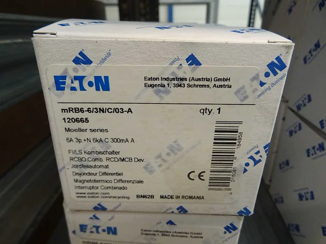 Eaton - mrb6-6/3n/c/03-a - aardlekautomaat (10x) - afbeelding 2 van  2