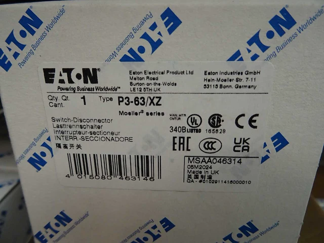 Eaton - p3-63/xz - lastscheider (5x) - afbeelding 2 van  2