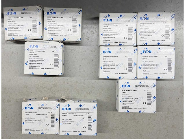 Eaton - pkn-20/1//03-a-mw 236679, p-10/1n//003-a-mw 236072, frbmm-c20/1n/003-a 170620 - aardlekautomaat (10x) - afbeelding 1 van  6