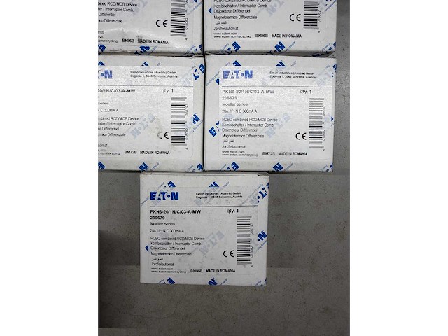 Eaton - pkn-20/1//03-a-mw 236679, p-10/1n//003-a-mw 236072, frbmm-c20/1n/003-a 170620 - aardlekautomaat (10x) - afbeelding 3 van  6